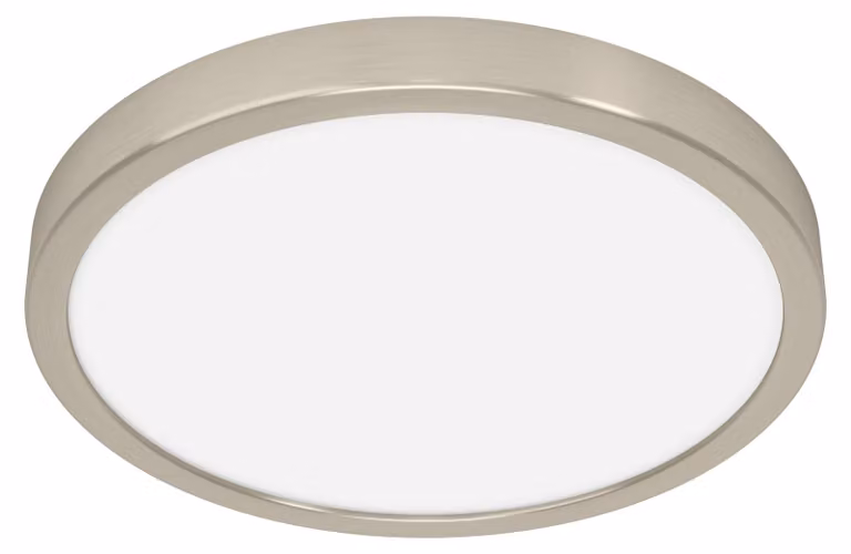 EGLO LED a soffitto Fueva 6, lampada a soffitto rotonda, lampada a plafone in metallo argentato e plastica bianca, illuminazione a soffitto bianco caldo-bianco freddo, ⌀ 28 cm