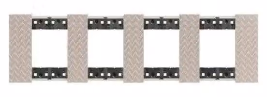 Coperchio 2 x 4 modulo IMD BTicino Living Now KA4802M4M_ Optic