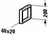 Staffa supporto portasalviette 40x340mm 40 x 340 mm