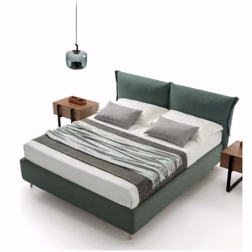 Letto contenitore con testata imbottita Musa Rimar