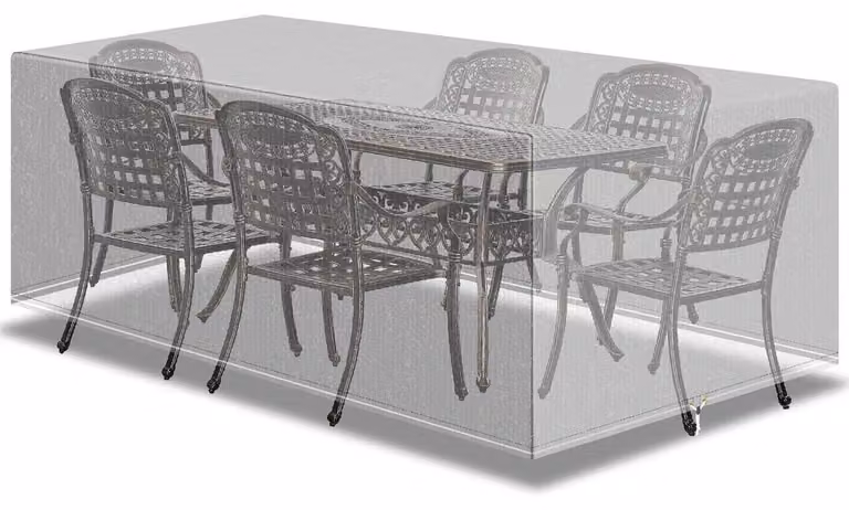 PATIO PLUS Copertura Extra Large per Mobili da Esterno 280x204x106cm - Impermeabile, Antivento, Protezione UV per Tavolo da Giardino e Sedie