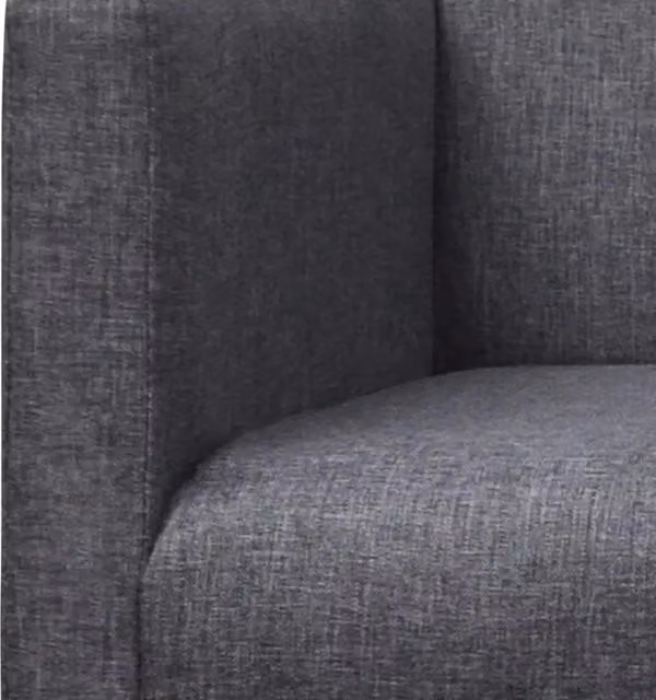 Panca imbottita Design Mania in legno di Hevea e tessuto grigio scuro
