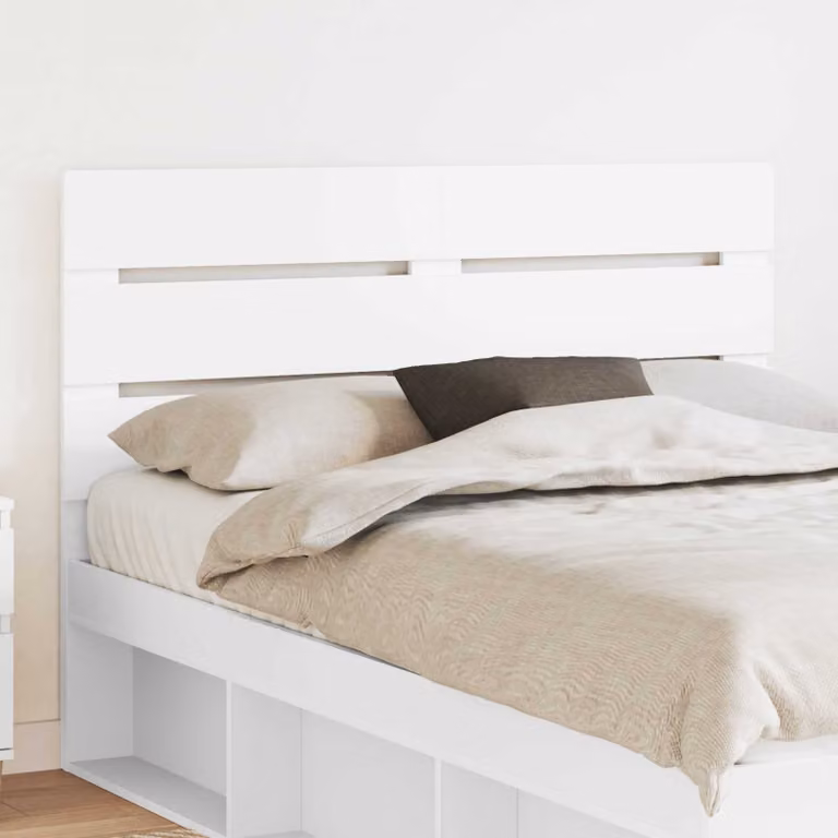 Testiera per letto moderna vidaXL in legno ingegnerizzato bianco