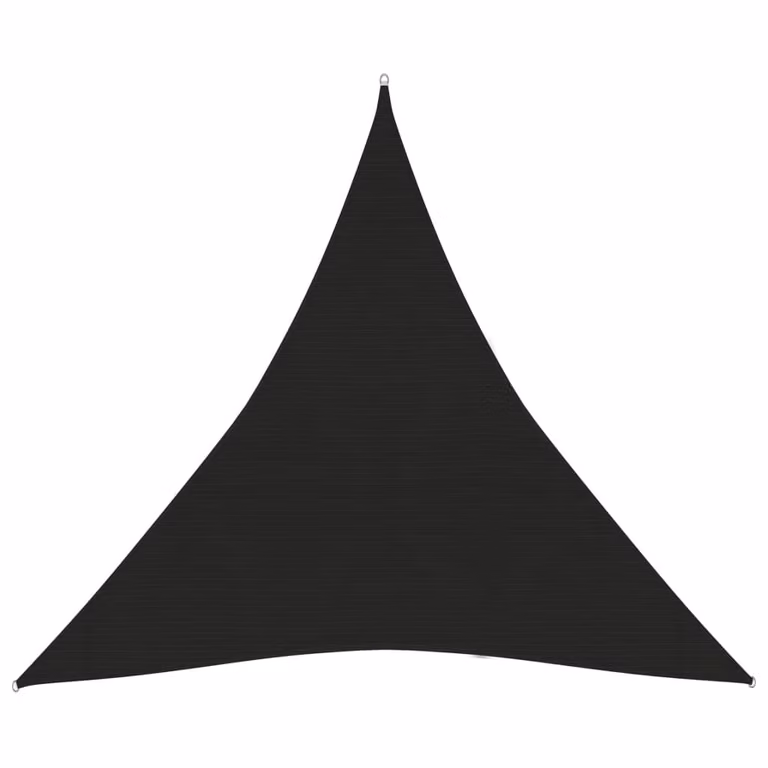 The Living Store Tenda da sole 160 g/m² nero 4x4x4 m HDPE