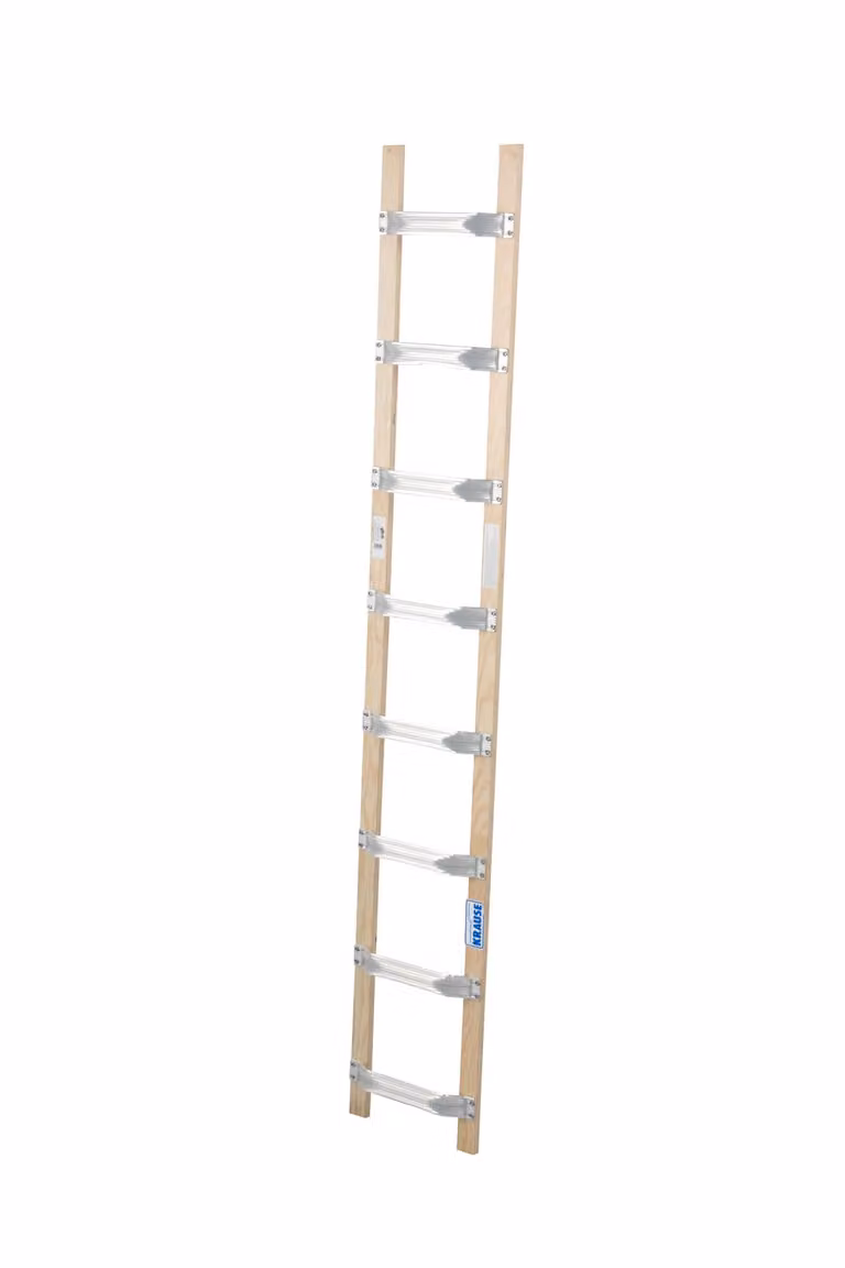 STABILO Scala da tetto in alluminio e legno, 1x8 pioli, 804204