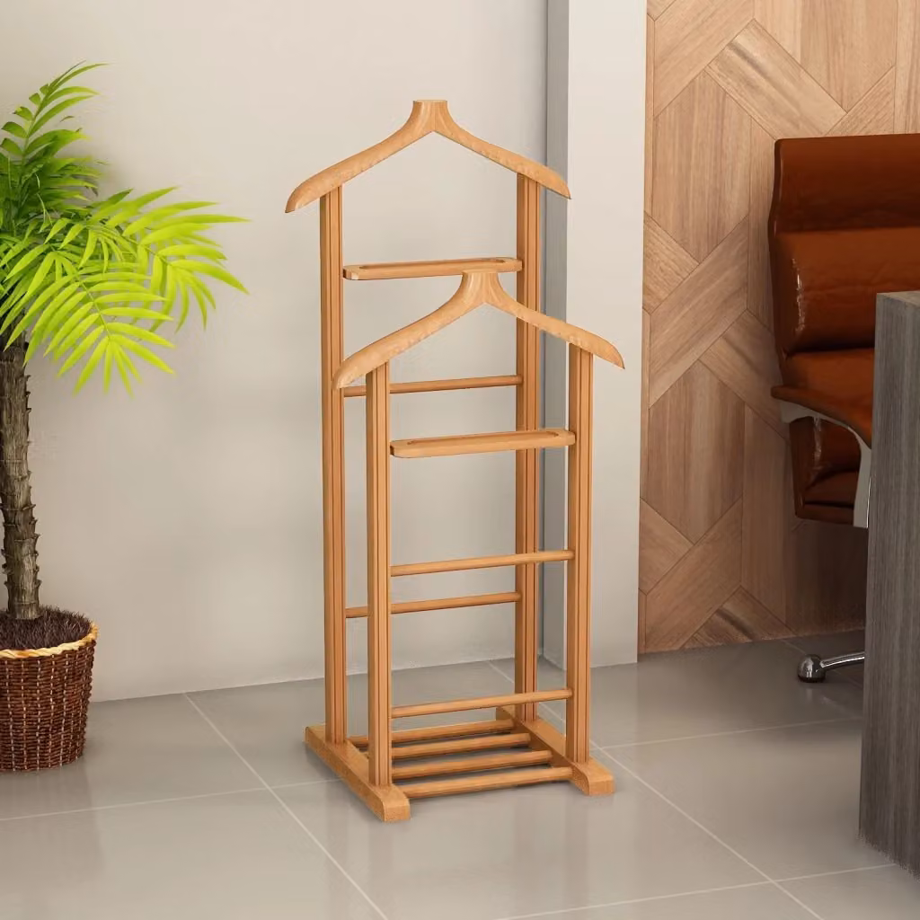 Appendiabiti in legno di faggio Hanah Home, colore beige, L: 46 cm, P: 33 cm, H: 120 cm – 2