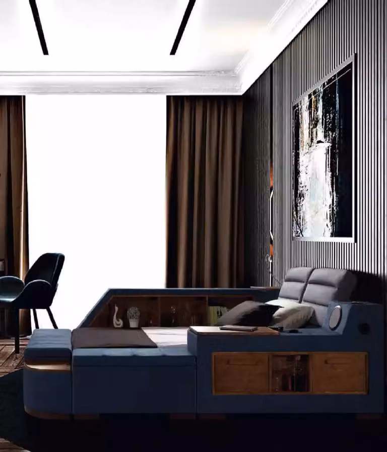 Multifunktion Bett Doppelbetten Modernes Bettgestell Betten 200x200cm Hotel