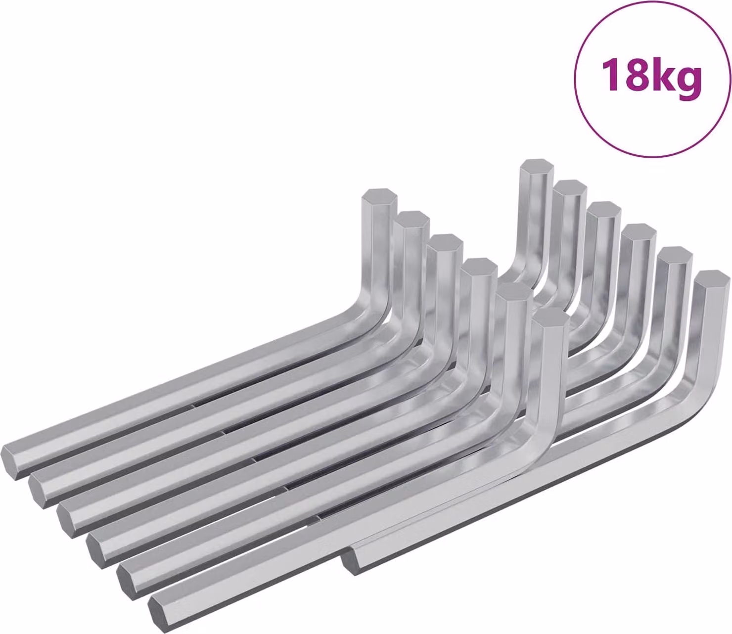Chiave Esagonale 1800 pcs Argento 32 x 86 mm Acciaio