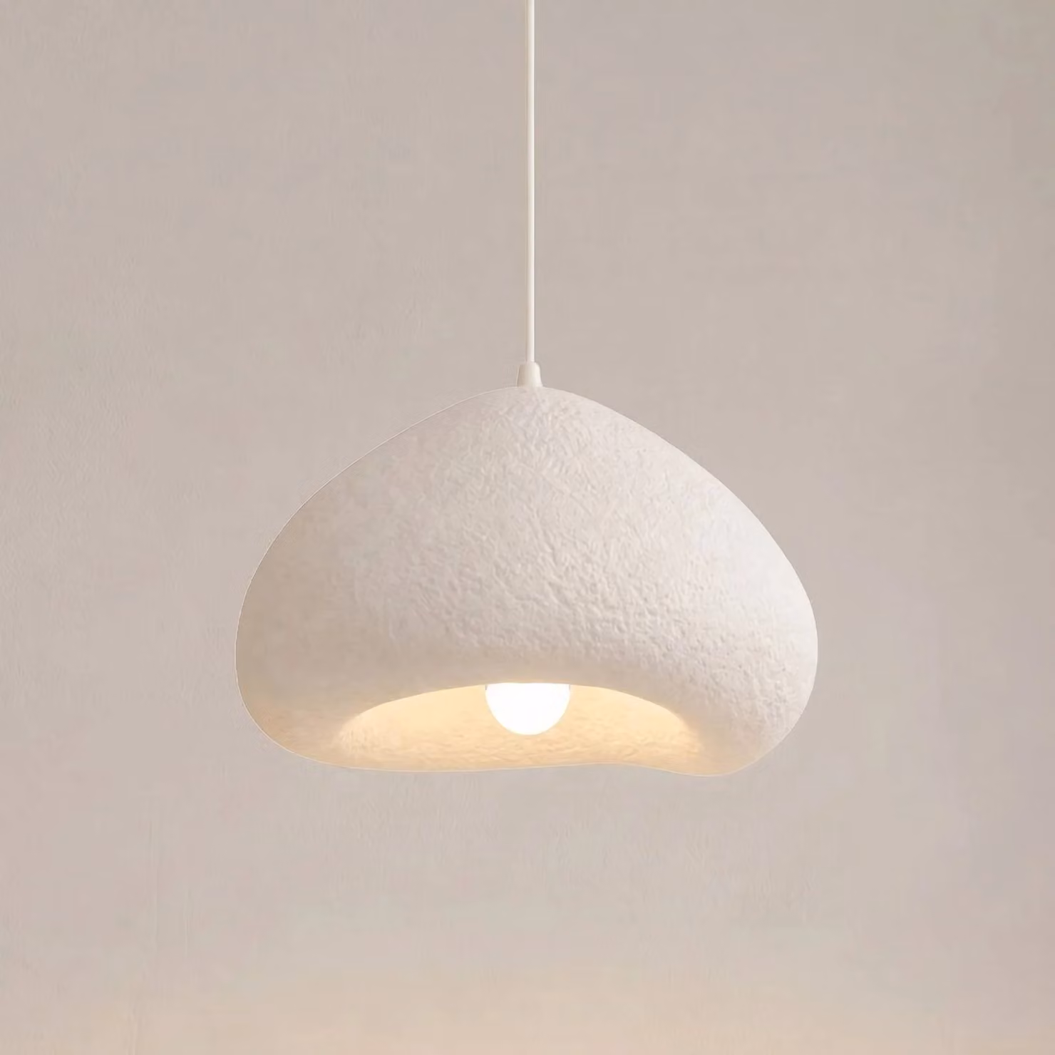 Lampada a sospensione Lora Opviq, dimmerabile, Bianco / Opale, Soggiorno / Sala da pranzo, Plastica, Moderno, Lampada a sospensione