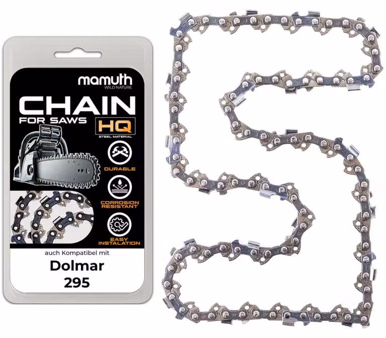 Catena per motosega, lunghezza 35 cm, spessore 1,3 mm, passo 3/8", modello 52 TG, compatibile con Dolmar 295