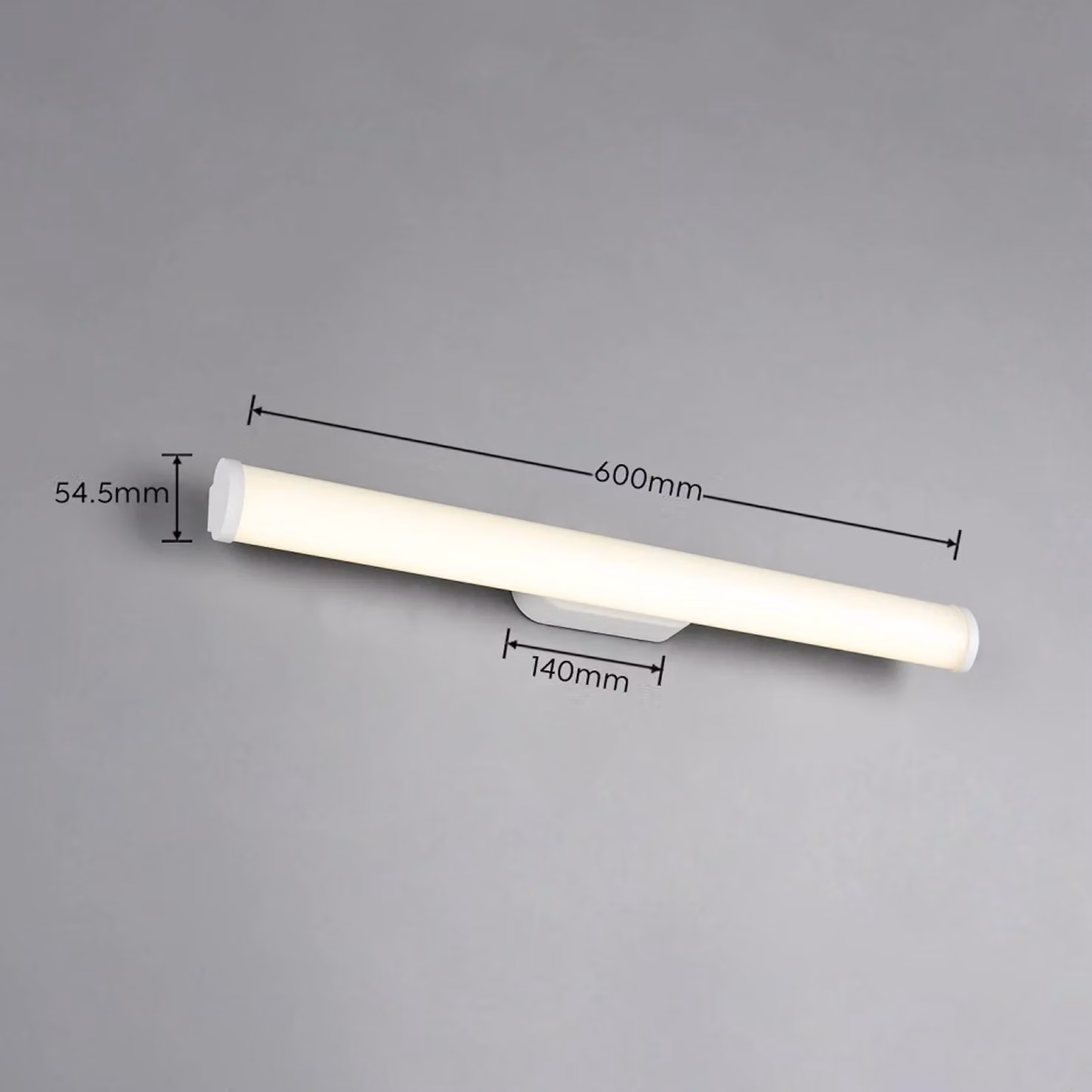 Trio Lighting Applique da parete Ernesto, Bianco / Opale, Bagno, Metallo, Moderno, Applique