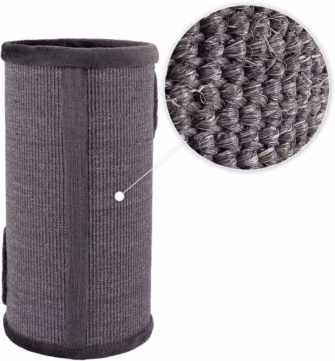 Albero per gatti con sisal e palline, alto 70 cm, palo robusto con bordo in peluche, ideale per la cura delle unghie