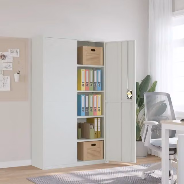Armadio Classificatore Grigio Chiaro 105x40x180 cm in Acciaio 339769