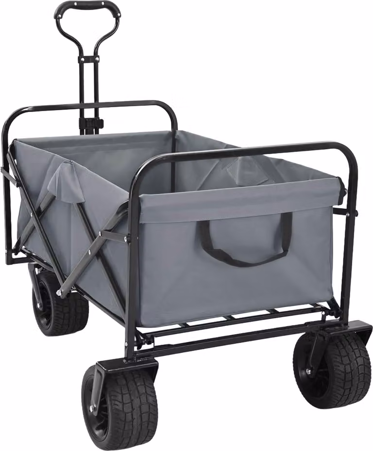 Carrello Pieghevole Grigio 89 x 63 x 96 cm