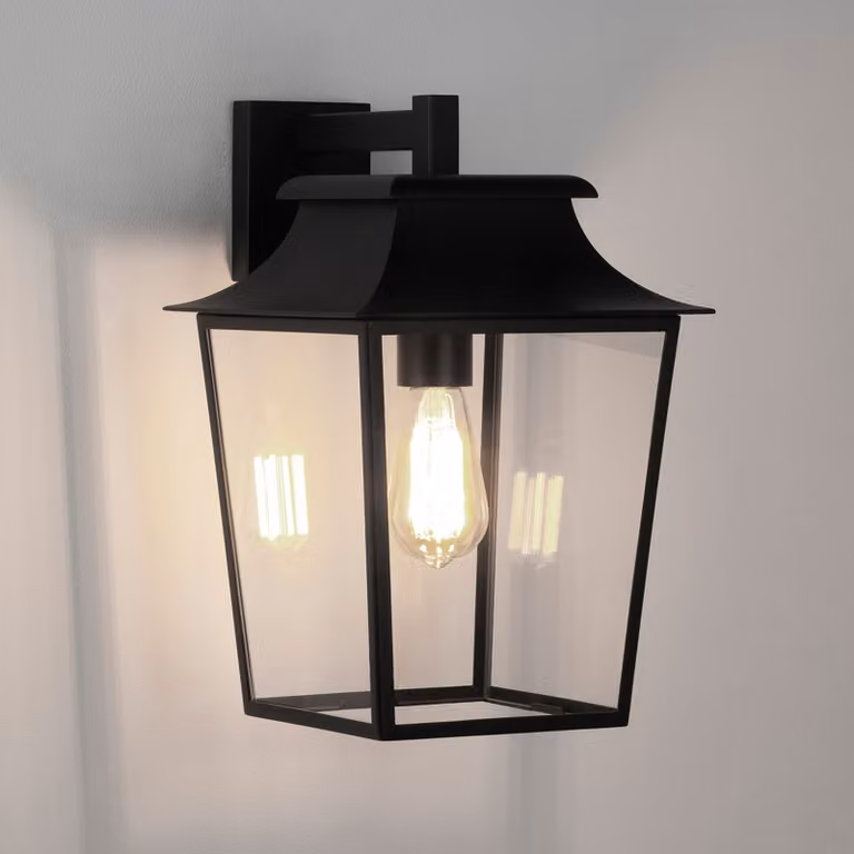 Astro Richmond Lantern 254 - Lanterna a parete grande per esterni a 1 luce, nero testurizzato, E27