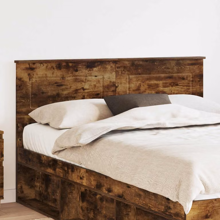 Testiera per letto vidaXL in legno ingegnerizzato rovere fumé marrone L: 153 cm, H: 90 cm, P: 3 cm