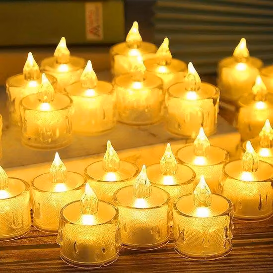 Luci elettriche a LED - 35 pezzi, alimentate a batteria, giallo caldo per decorazioni