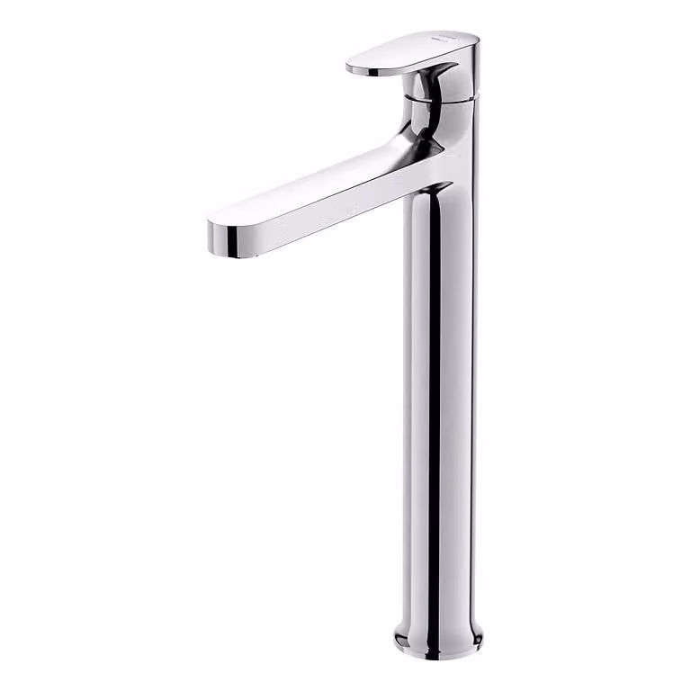 Miscelatore a colonna per lavabo alto INVERTO, leva, cromo + leva nera (S951-301)
