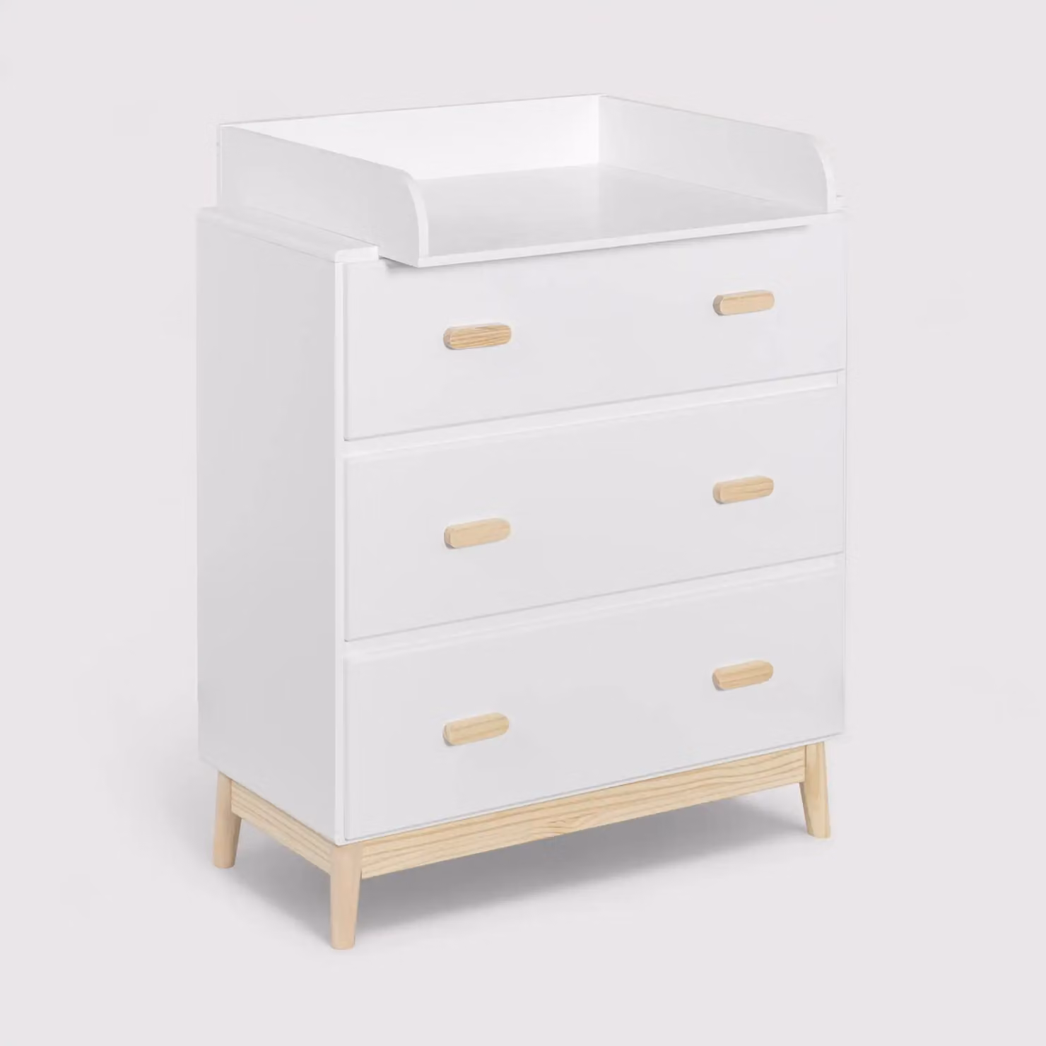 Betula - Cassettiera con fasciatoio removibile e 3 cassetti