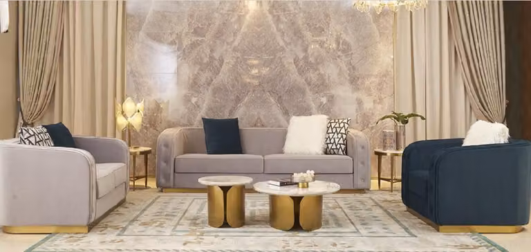 Sofagarnitur 3+2+1 Sitzer Set Design Sofas Polster Couchen Textil Relax Moderne