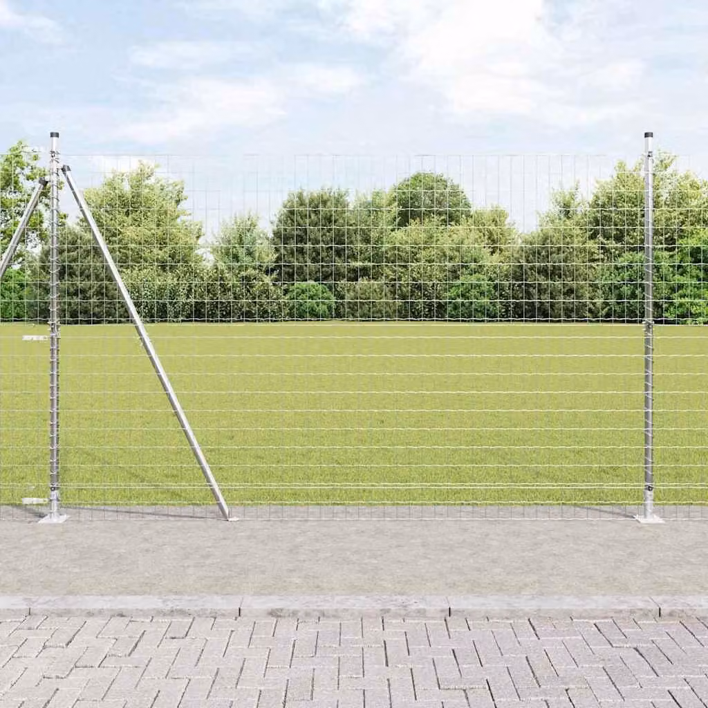 Maison Exclusive - Recinzione con Posto Argento 1,4 x 10 m Acciaio