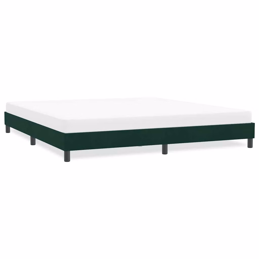 vidaXL Giroletto in Velluto Verde Scuro con Struttura Imbottita L: 183 cm, P: 25 cm, H: 213 cm