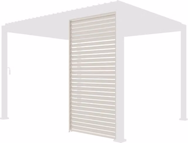 Persiana in alluminio semi-trasparente Sweeek per pergola a lamelle Triomphe, colore beige o antracite, L: 130 cm – 1