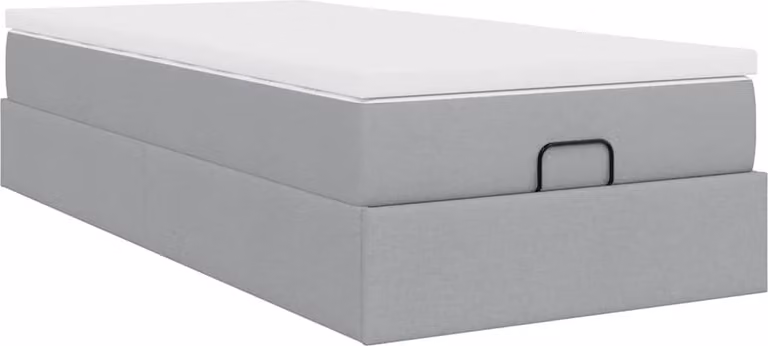 Struttura Letto Pouf con Materasso 100x200 cm in Tessuto