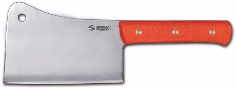 Falcetta macellaio codolo intero cm 20 rosso linea Supra di Sanelli Ambrogio
