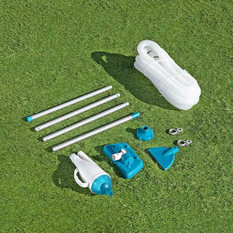 Aspirapool manual Bestway nei colori blu, bianco e turchese, L: 224 cm, P: 3 cm, H: 3 cm