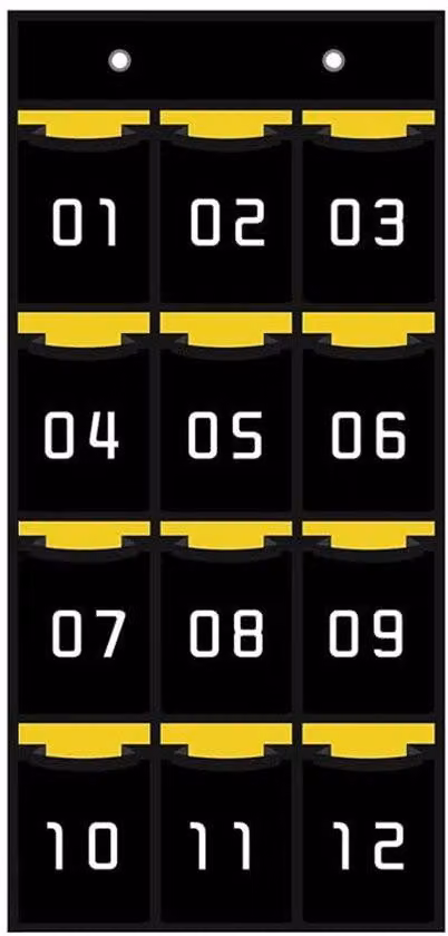 Borsa porta cellulari con 12 scomparti numerati - Organizer per telefoni cellulari - Contenitore per uffici/sale riunioni - Per riporre e organizzare - Adatto per aule scolastiche/biblioteche