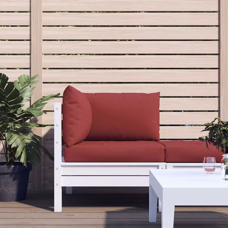 Set di 3 cuscini per pallet vidaXL in tessuto Oxford rosso, impermeabili e traspiranti con imbottitura in schiuma