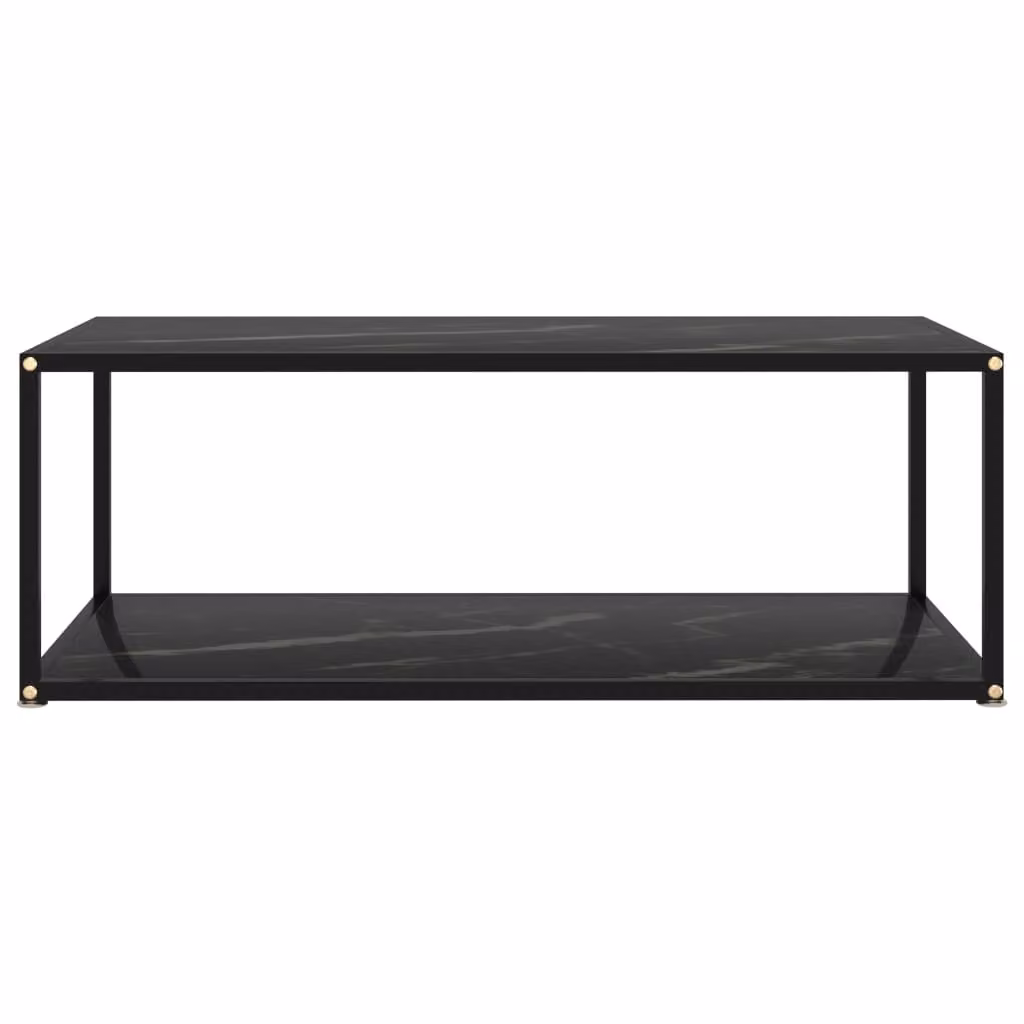 Tavolino nero 100x50x35 cm in vetro temperato