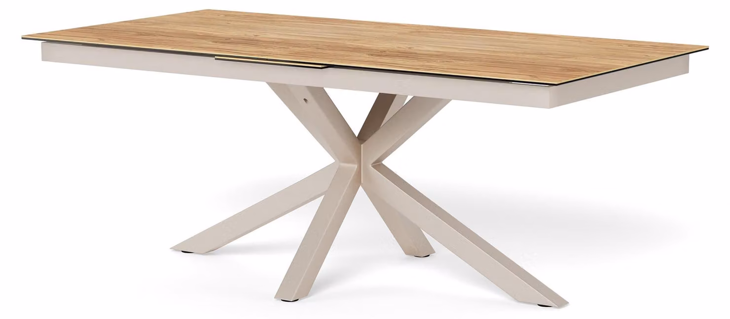 Tavolo da pranzo Lorrins, modello Classic, colore sabbia chiaro