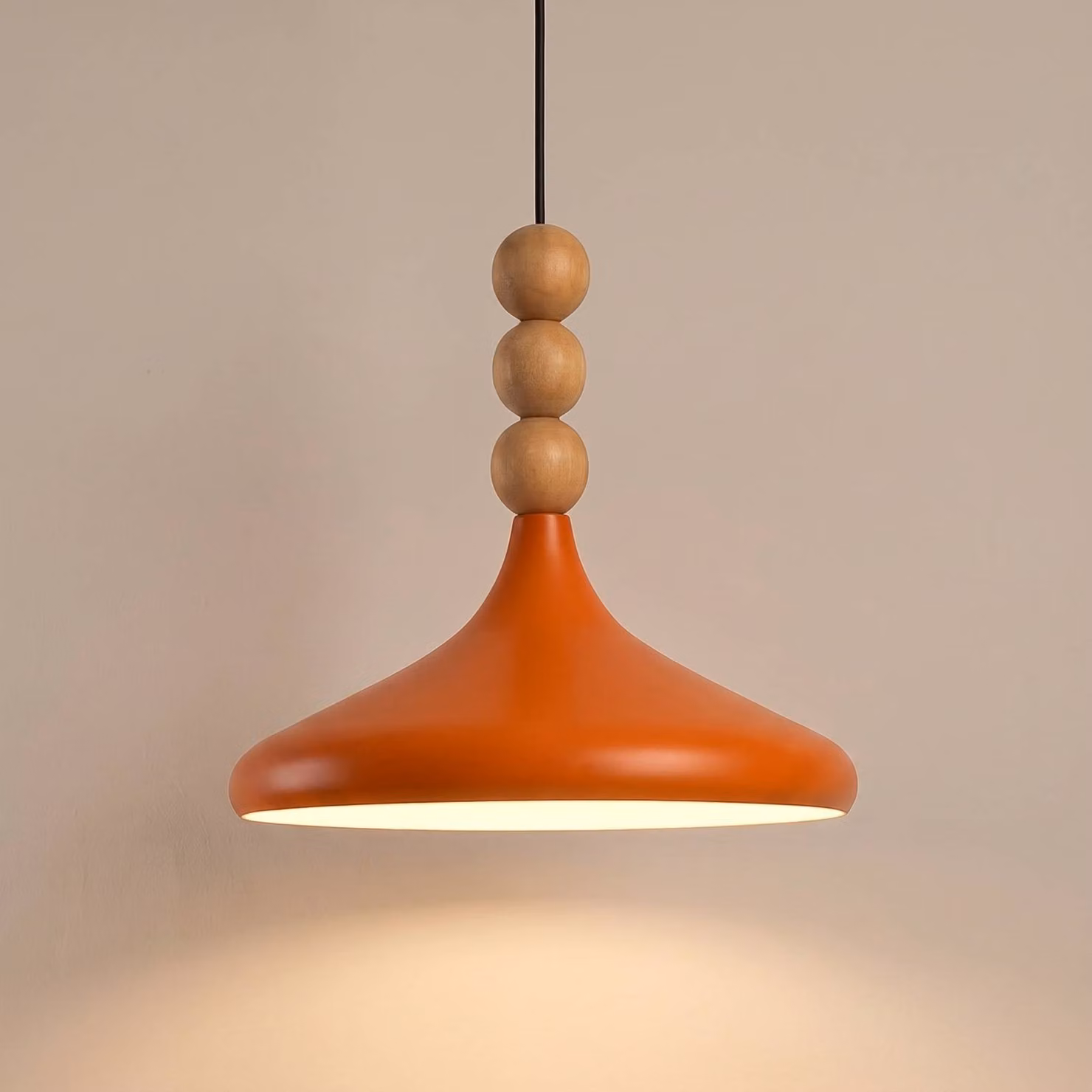 Lampada a sospensione Eysan Opviq, dimmerabile, Giallo / Arancione, Soggiorno / Sala da pranzo, Metallo, Scandinavo, Lampada a sospensione