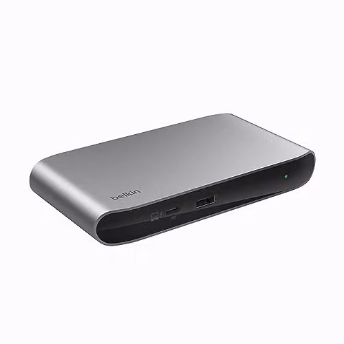 Belkin Connect Docking station Thunderbolt 4, hub multiporta 5 in 1 USB-C Core con 96 W di Power Delivery per Mac, Windows, 1 display 8K o 2 display 4K, cavo Thunderbolt 4 e alimentatore inclusi