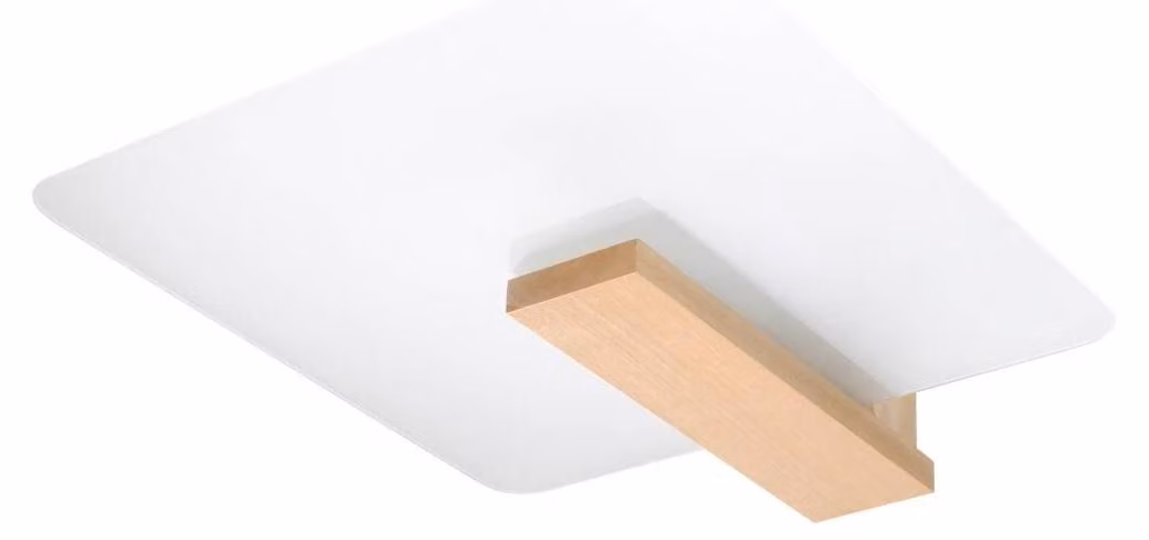 Lampada da soffitto LAPPO in legno naturale 2xE27 15W legno/vetro 47.5x14x40cm Sollux Lighting