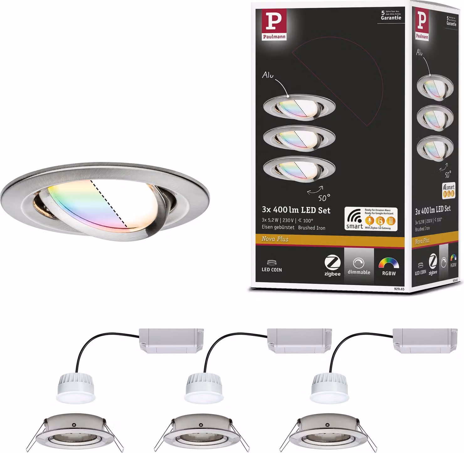 Paulmann Luce da incasso LED Nova Plus set base orientabile