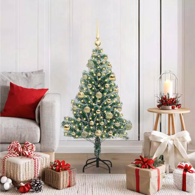 Maison Exclusive - Albero di Natale artificiale con effetto neve e luci LED, 120 cm