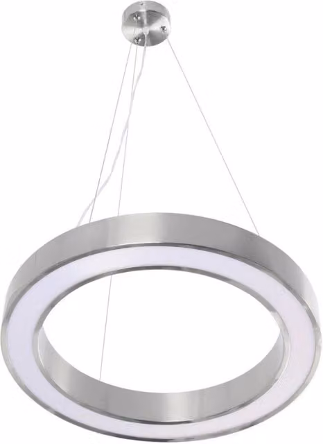 Lampada a sospensione Saturn 100 KENDRA HOME in metallo argento e bianco