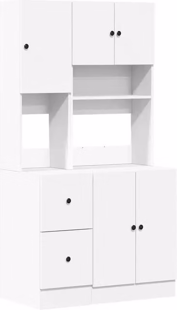 Pensile da cucina | Mobile da Cucina Bianco 95x50x180 cm Legno Multistrato