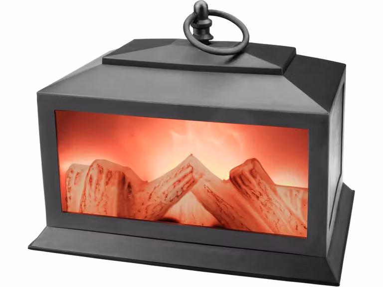 Camino decorativo elettrico con fiamme LED tremolanti