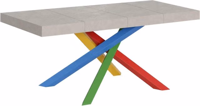Tavolo Allungabile 120/224x90 cm Volantis Premium Cashmere Gambe Multicolore 4/B