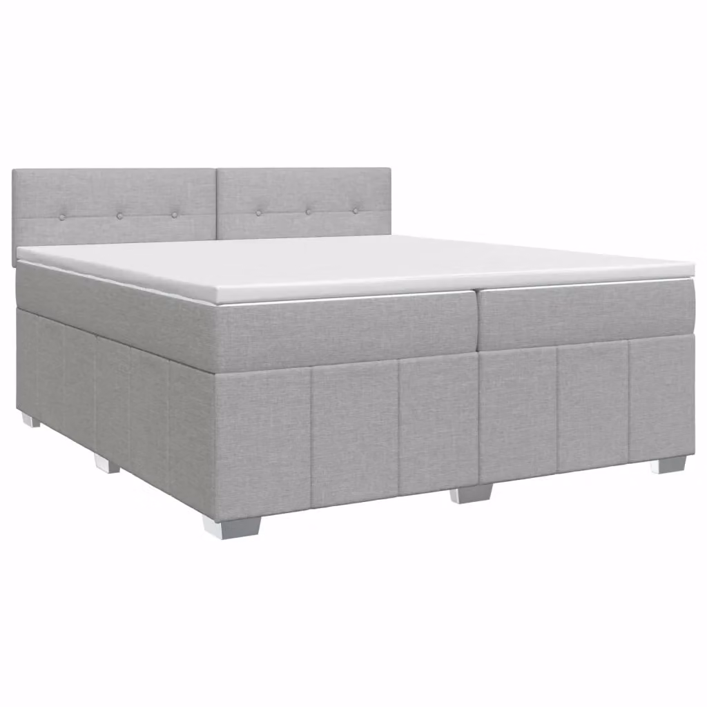 Letto box spring con materasso ibrido vidaXL Grigio e Bianco L/P: 200 x 200 cm – 2