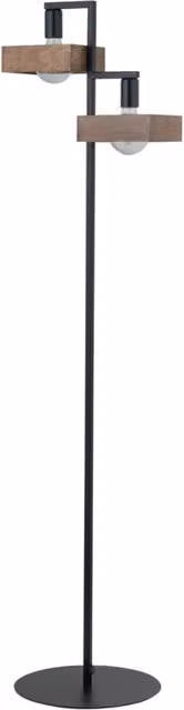 Lampada da terra boho Robin di Sigma Lighting in metallo e legno, colore nero e marrone, H: 160 cm