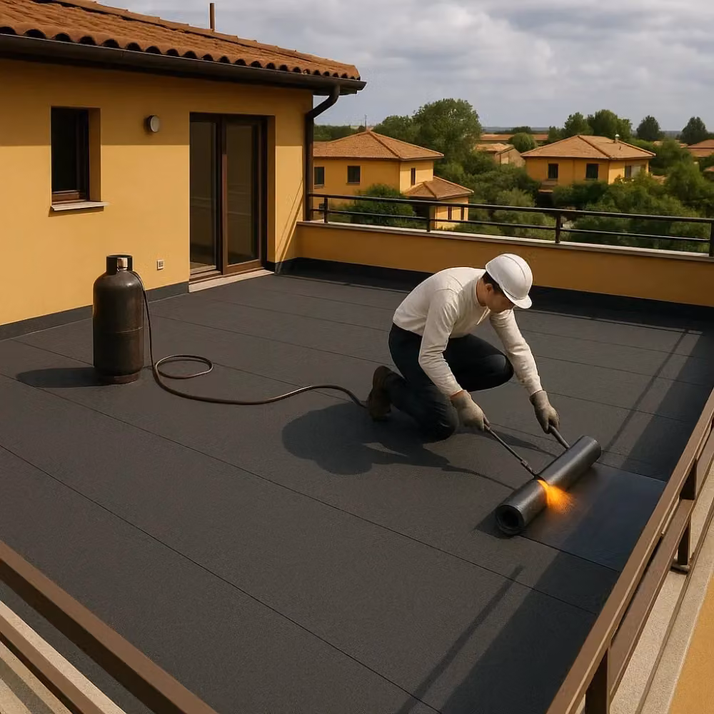 Guaina ardesiata grigia Casasciutta per impermeabilizzazione terrazze, 10 rotoli da 1x10 m – 2