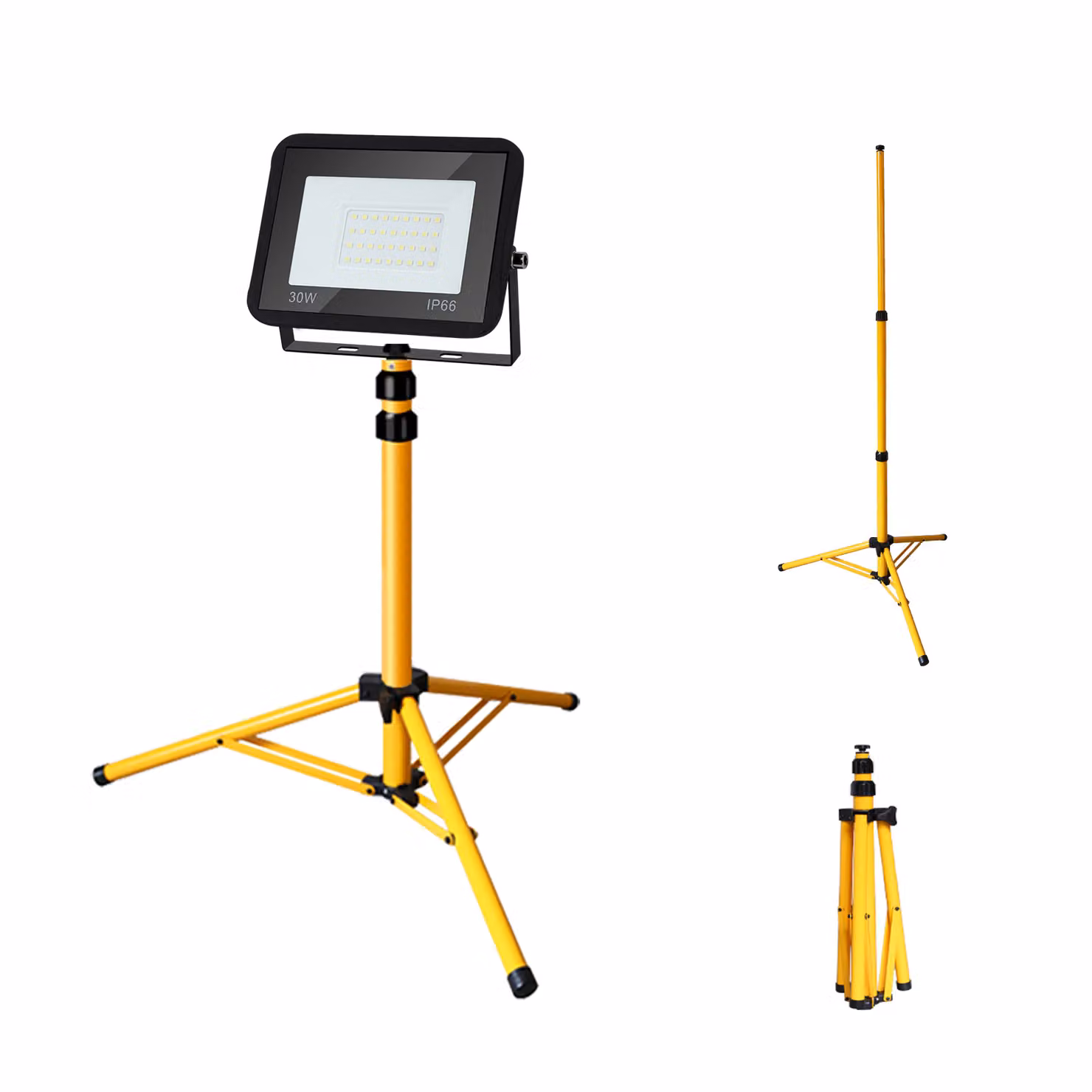 Jopassy LED proiettore da costruzione proiettore da lavoro con treppiede 30W bianco caldo