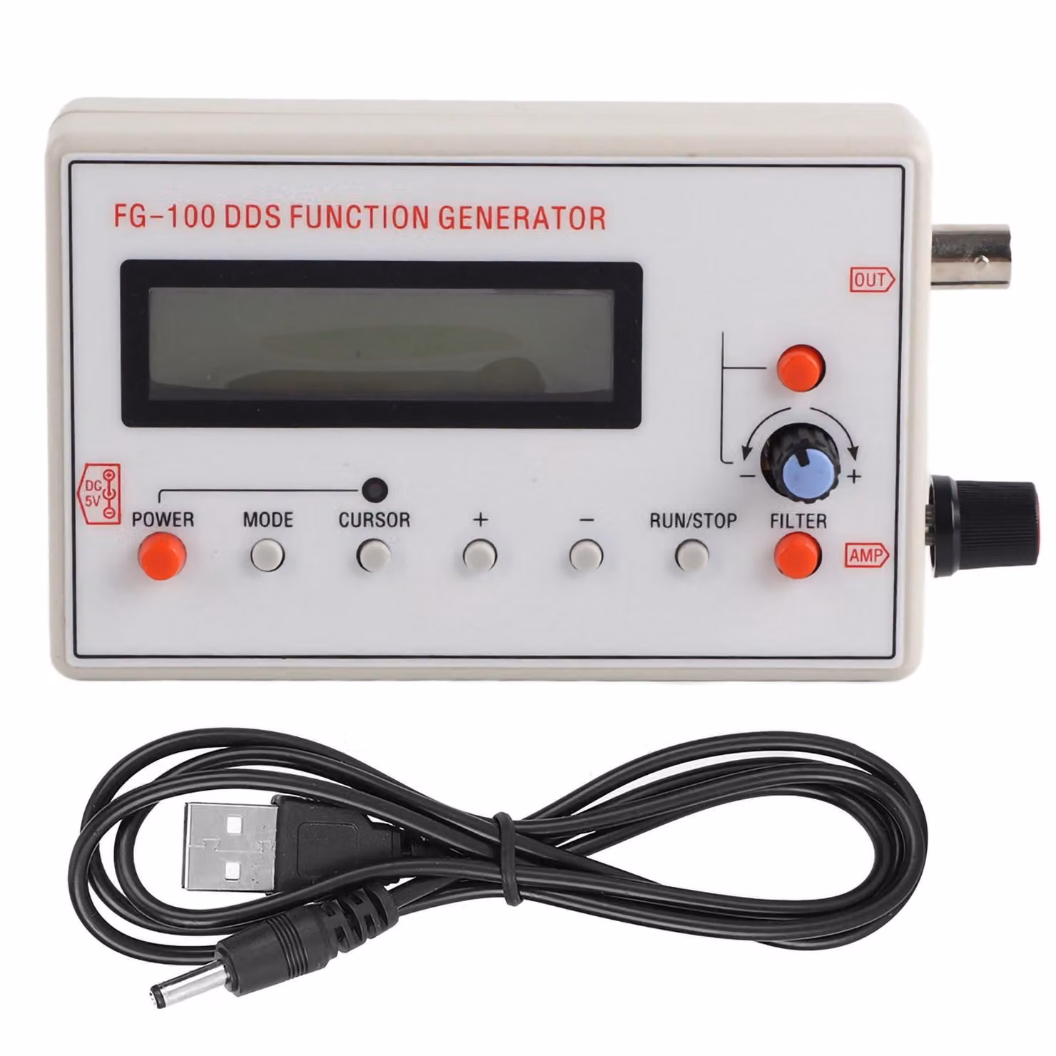 FG-100 DDS Generatore di funzioni Frequenza sinusoidale 1 Hz-500 kHz Contatore Sorgente di segnale Generatore Dispositivo di misura