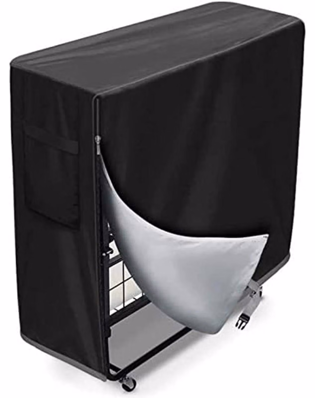 Coperta pieghevole per letto, impermeabile, antipolvere, colore nero, dimensioni: lunghezza 99 cm, larghezza 38 cm, altezza 114 cm