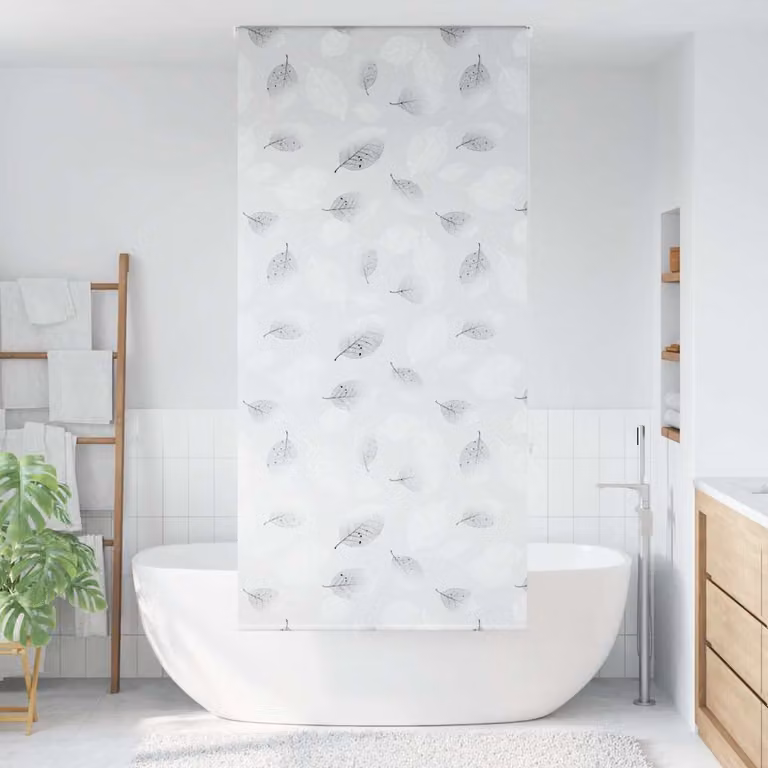 vidaXL Tenda a Rullo Doccia 90x240 cm Larghezza Tessuto 86 cm
